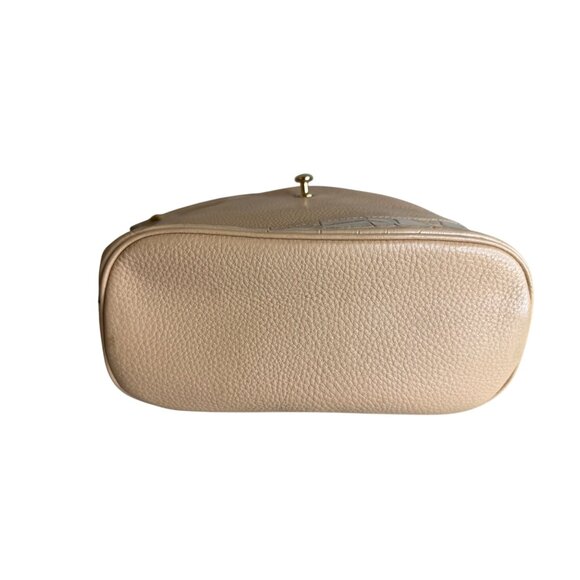 Coach Amber Duffle Pebble Leather Embossed Crocodile Shoulder Bag Beige F2808 - Picture 5 of 9